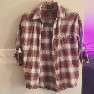 Red plaid fannel size S